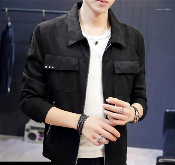 winter designer soild color lapel neck male clothing long sleeve zipper pocket jackets slim mens coats autumn, Black;brown
winter designer soild color lapel neck male clothing long sleeve zipper pocket jackets slim mens coats autumn, Black;brown