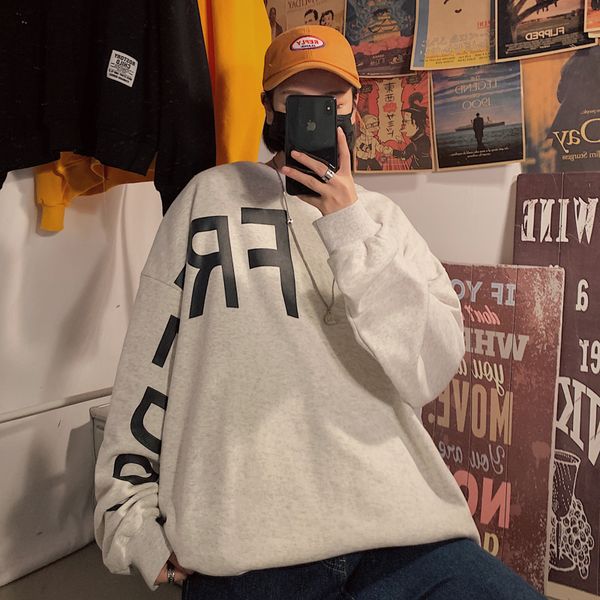 2020 spring and autumn new youth popular round neck letter printing personality loose sweatshirt fashion casual wild pullover, Black
2020 spring and autumn new youth popular round neck letter printing personality loose sweatshirt fashion casual wild pullover, Black