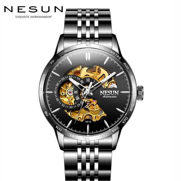 new switzerland nesun automatic mechanical watch men's watches skeleton watch sapphire waterproof tachymeter n9510, Slivery;brown
new switzerland nesun automatic mechanical watch men's watches skeleton watch sapphire waterproof tachymeter n9510, Slivery;brown
