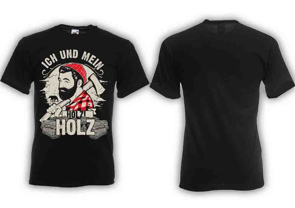 personality ich und mein holz ringer t-shirt 10/5000 lumberjack fun shirt beard holzi lumberjack men t-shirt