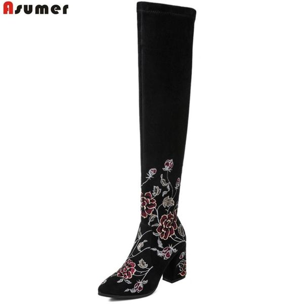 asumer fashion new women boots square heel black cow suede ladies boots pointed toe zipper square heel over the knee
asumer fashion new women boots square heel black cow suede ladies boots pointed toe zipper square heel over the knee