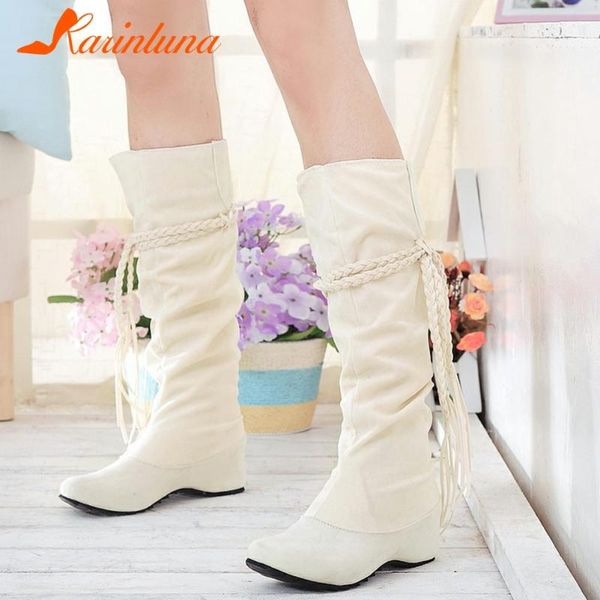 boots karin 2021 arrivals big size 43 wedge heels mid calf woman shoes platform concise fringe fashion female, Black
boots karin 2021 arrivals big size 43 wedge heels mid calf woman shoes platform concise fringe fashion female, Black