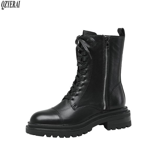 qzyerai new winter 100% genuine leather women boots fashion boots motorcycle lace-up female warm women shoes, Black
qzyerai new winter 100% genuine leather women boots fashion boots motorcycle lace-up female warm women shoes, Black