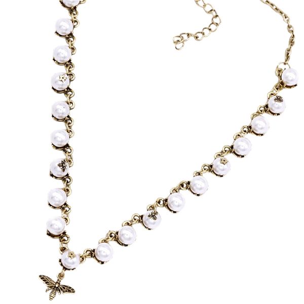 ladies vintage fashion animal bee necklace bee pearl pendant necklace jewelry, Silver
ladies vintage fashion animal bee necklace bee pearl pendant necklace jewelry, Silver