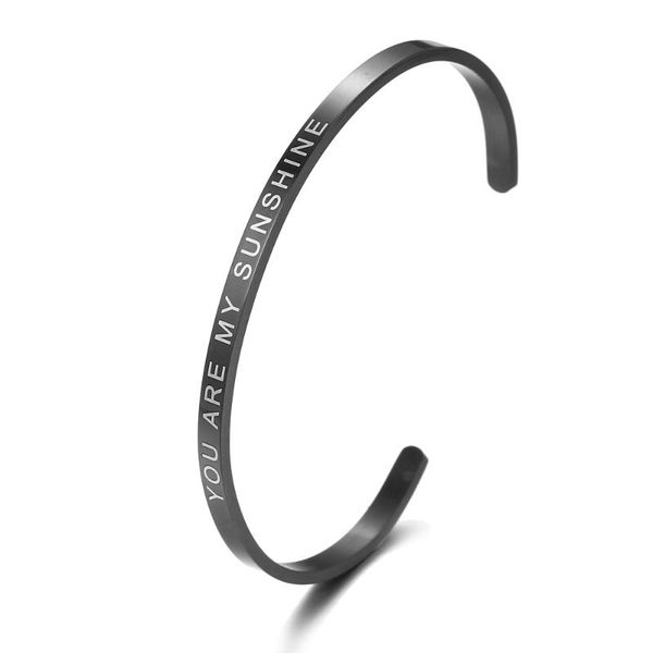 bangle black positive inspirational quotes bracelets you are my shunshine 4mm width mantra bangles stainless steel
bangle black positive inspirational quotes bracelets you are my shunshine 4mm width mantra bangles stainless steel