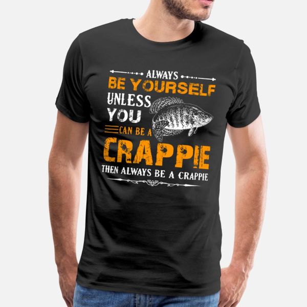 crappie fish shirt t shirt men design short sleeve o-neck letters graphic fashion spring trend shirt