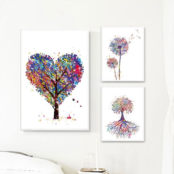 canvas painting wall art nordic watercolor plant trees heart flower poster picture home decoration for living room no frame
canvas painting wall art nordic watercolor plant trees heart flower poster picture home decoration for living room no frame