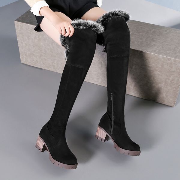 2020 winter warm snow boots women over the knee high boots riding motorcycle new party shoes woman, Black
2020 winter warm snow boots women over the knee high boots riding motorcycle new party shoes woman, Black