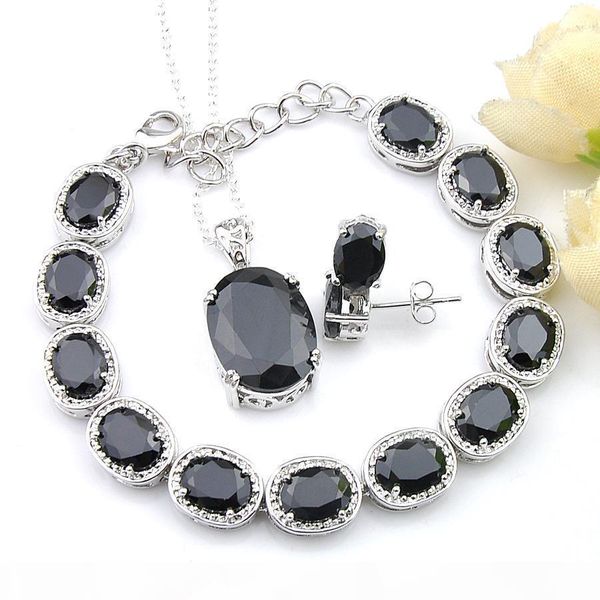 luckyshine 3 pcs lot ellipse black onyx holiday jewelry sets 925 silver necklace woman's pendants stud earrings pendant
luckyshine 3 pcs lot ellipse black onyx holiday jewelry sets 925 silver necklace woman's pendants stud earrings pendant