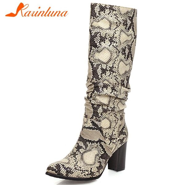 karin classics snake print mixed colors women shoes new arrivals square thick heels pleated knee high boots, Black
karin classics snake print mixed colors women shoes new arrivals square thick heels pleated knee high boots, Black