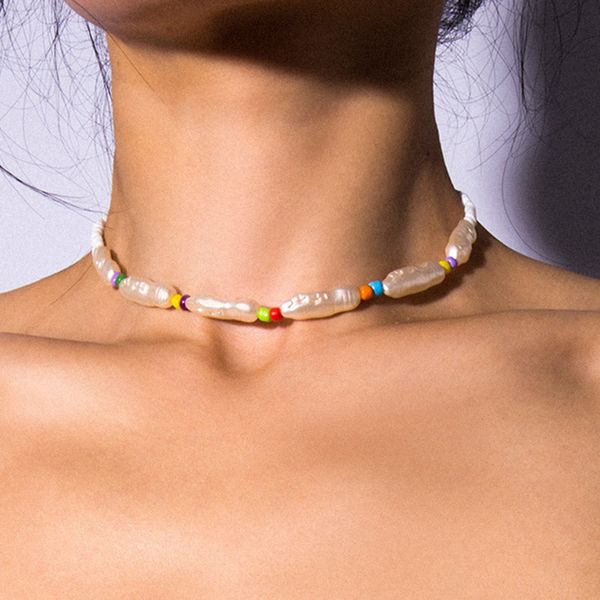 chokers chic temperament colorful beads imitation pearl choker necklace women vintage geometric neck chocker colar jewelry, Golden;silver
chokers chic temperament colorful beads imitation pearl choker necklace women vintage geometric neck chocker colar jewelry, Golden;silver
