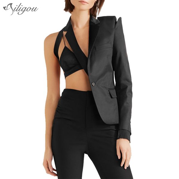 ailigou 2020 new ladies coat one shoulder long sleeve ladies black coat asymmetric halter hollow irregular, Black;brown
ailigou 2020 new ladies coat one shoulder long sleeve ladies black coat asymmetric halter hollow irregular, Black;brown