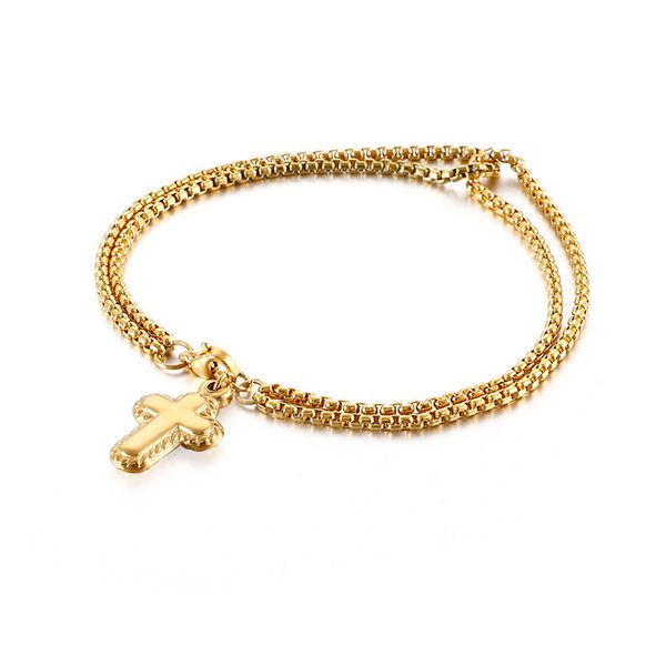 japan and south korea new card round stainless steel double-layer bracelet men and women wild fashion gold bracelet, Black
japan and south korea new card round stainless steel double-layer bracelet men and women wild fashion gold bracelet, Black