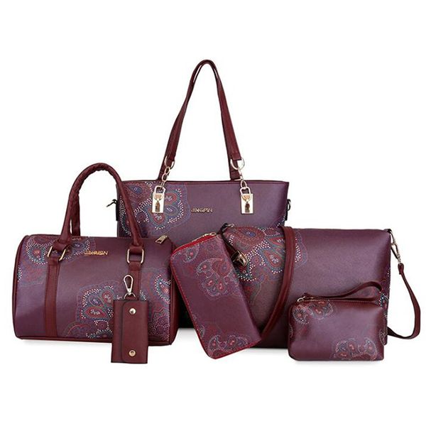 fashion new luxury six pieces national printing pu leather handbag women bags set composite bags shoulde bag
fashion new luxury six pieces national printing pu leather handbag women bags set composite bags shoulde bag