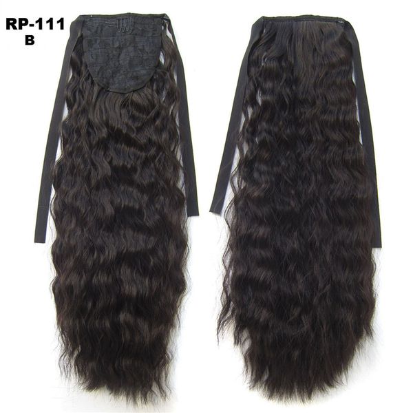 55cm wave synthetic per i capelli ponytail 6 colors simulation human hair extensions ponytails bundles rp-111, Black
55cm wave synthetic per i capelli ponytail 6 colors simulation human hair extensions ponytails bundles rp-111, Black