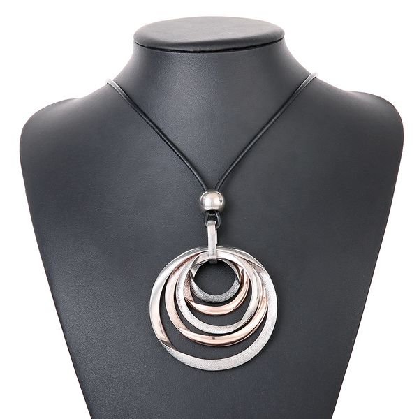 women fashion jewelry necklace vintage big round multilayer pendants jewelry custom necklaces pendant for women, Silver
women fashion jewelry necklace vintage big round multilayer pendants jewelry custom necklaces pendant for women, Silver