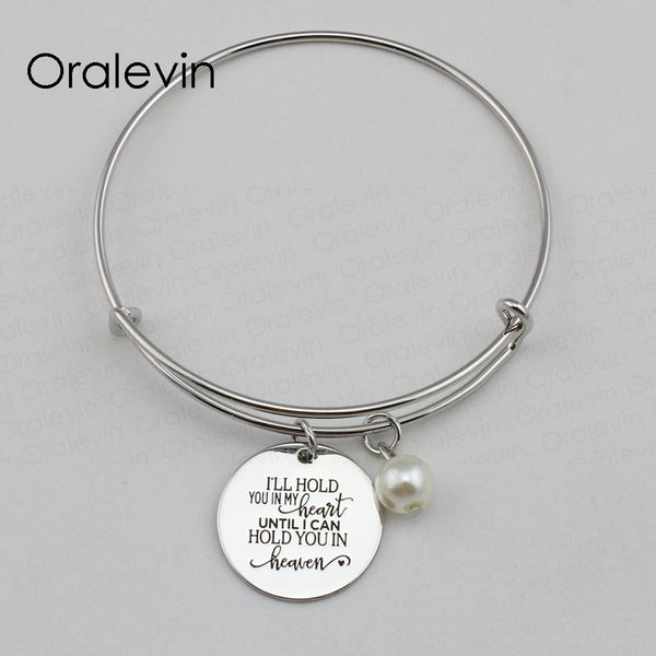 I'LL HOLD YOU IN MY HEART UNTIL I CAN HOLD YOU IN HEAVEN Inspired Engraved Loss Memorial Bracelet Handmade Jewelry,10Pcs/Lot, #LN2190B
I'LL HOLD YOU IN MY HEART UNTIL I CAN HOLD YOU IN HEAVEN Inspired Engraved Loss Memorial Bracelet Handmade Jewelry,10Pcs/Lot, #LN2190B
