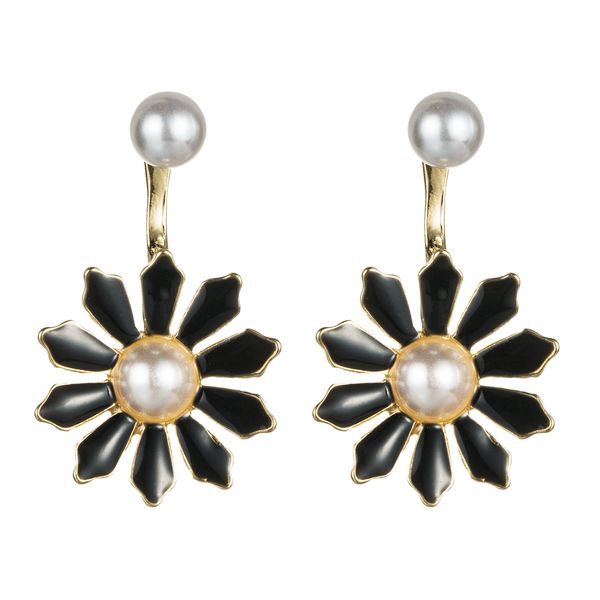 fashion alloy drop oil flower inlaid pearl earrings girls' heart temperament delicate earrings earrings, Golden
fashion alloy drop oil flower inlaid pearl earrings girls' heart temperament delicate earrings earrings, Golden
