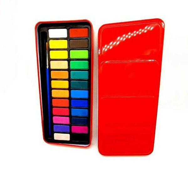 24 твердая акварель картина таблетки исполнитель детского творчества paint tin blocks набор 24 free brush, Black;red
24 твердая акварель картина таблетки исполнитель детского творчества paint tin blocks набор 24 free brush, Black;red