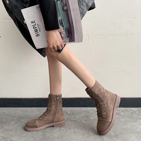 boots women british style zipper sude ladies flat round toe fashionable lace-up winter, Black
boots women british style zipper sude ladies flat round toe fashionable lace-up winter, Black