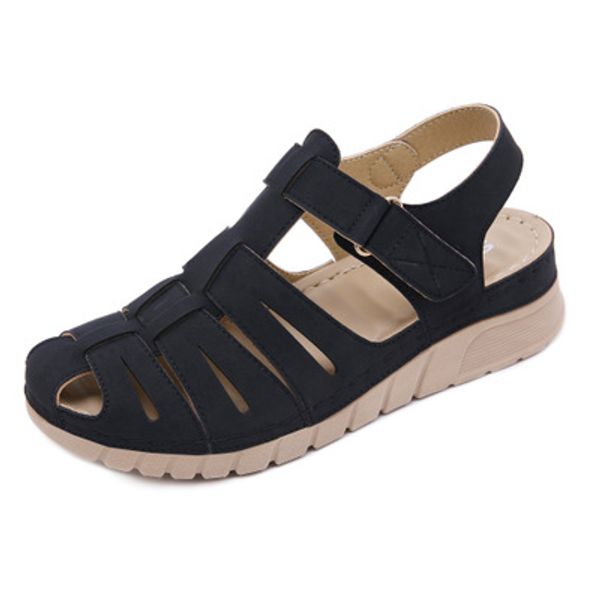 2020 retro sandals woman md outsole light comfortable car suture single shoes soft non-slip wedge heel 4.5cm shoes woman, Black
2020 retro sandals woman md outsole light comfortable car suture single shoes soft non-slip wedge heel 4.5cm shoes woman, Black