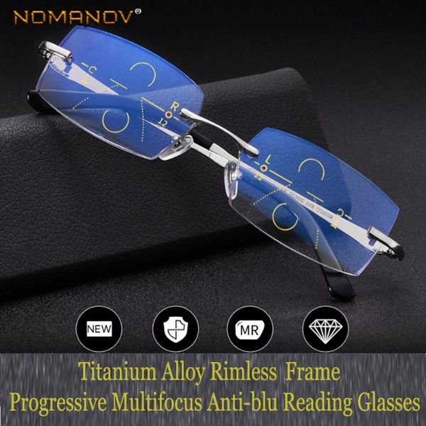 2020 new nomanov = progressive multifocal reading glasses rimless diamond cut for edges see near and far 0 add +0.75 to +3, White;black
2020 new nomanov = progressive multifocal reading glasses rimless diamond cut for edges see near and far 0 add +0.75 to +3, White;black