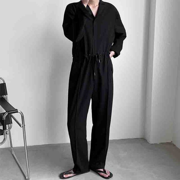 hairstylist's long sleeve one piece overalls men's loose men's suit korean fashion versatile waist closing slim one piece sui, Black
hairstylist's long sleeve one piece overalls men's loose men's suit korean fashion versatile waist closing slim one piece sui, Black