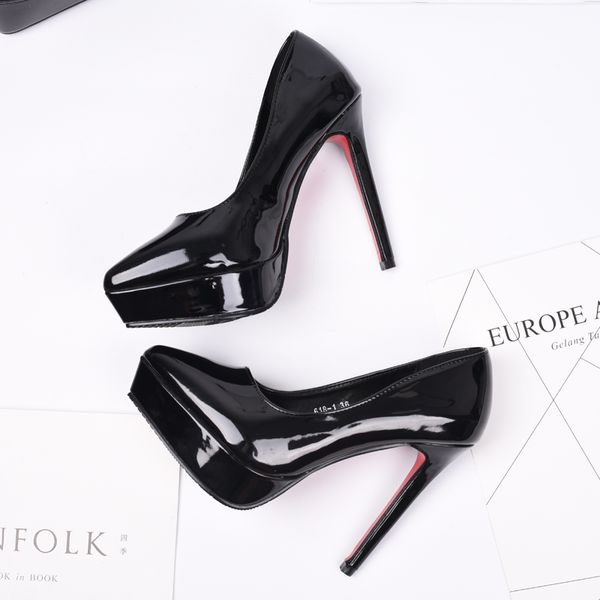 europe and the united states 2020 new autumn stiletto pointed super high heels waterproof platform shallow mouth women's shoes, Black
europe and the united states 2020 new autumn stiletto pointed super high heels waterproof platform shallow mouth women's shoes, Black