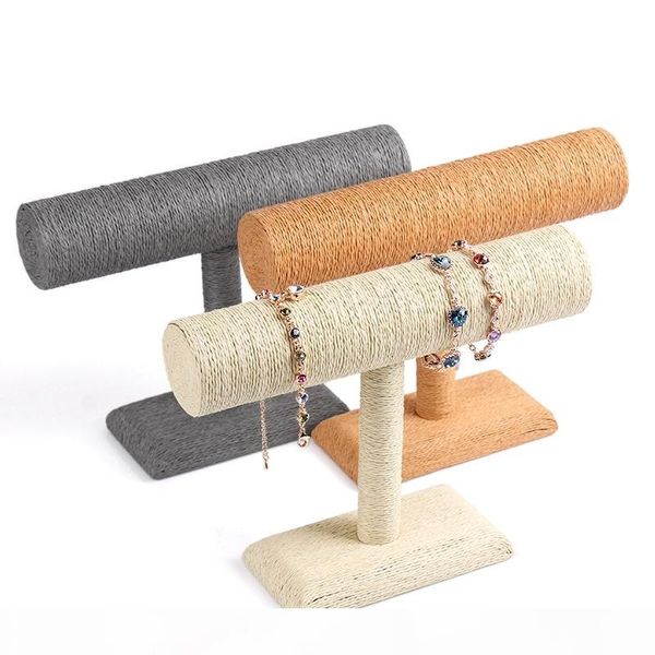 thread & rope bangle bracelet display stand rack single tier necklace holder headband jewelry display t-bar, Black;white
thread & rope bangle bracelet display stand rack single tier necklace holder headband jewelry display t-bar, Black;white