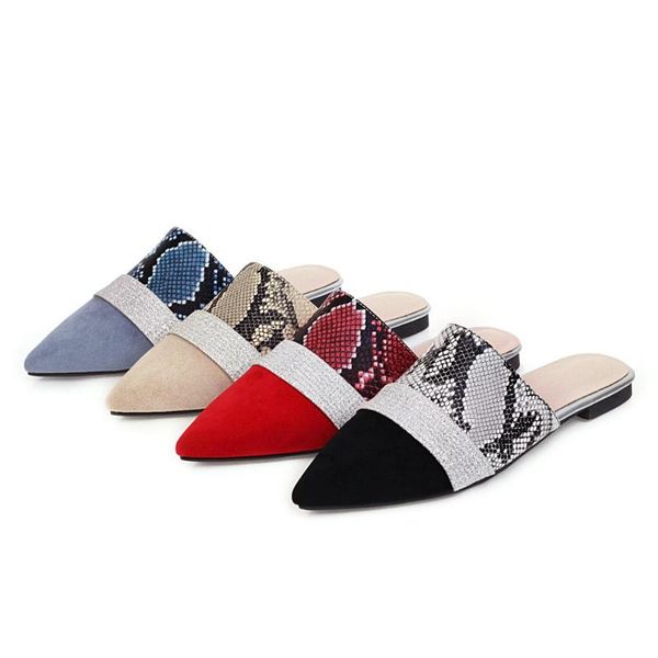 pointed flat slippers female summer fashion 2020 new toe cap wear cool drag girl women's half slippers, Black
pointed flat slippers female summer fashion 2020 new toe cap wear cool drag girl women's half slippers, Black