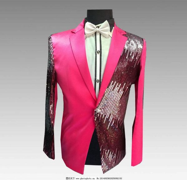 men's suits & blazers 2021 pink color-changing bright-sheet slim-fit suit for jacket blazer masculino men homme, White;black
men's suits & blazers 2021 pink color-changing bright-sheet slim-fit suit for jacket blazer masculino men homme, White;black
