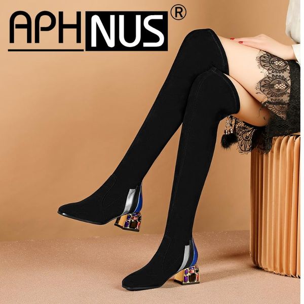 aphnus womens boots rhinestoneall over the knee thigh high boots low mid heels pumps woman 2020 shoes for women new boot, Black
aphnus womens boots rhinestoneall over the knee thigh high boots low mid heels pumps woman 2020 shoes for women new boot, Black