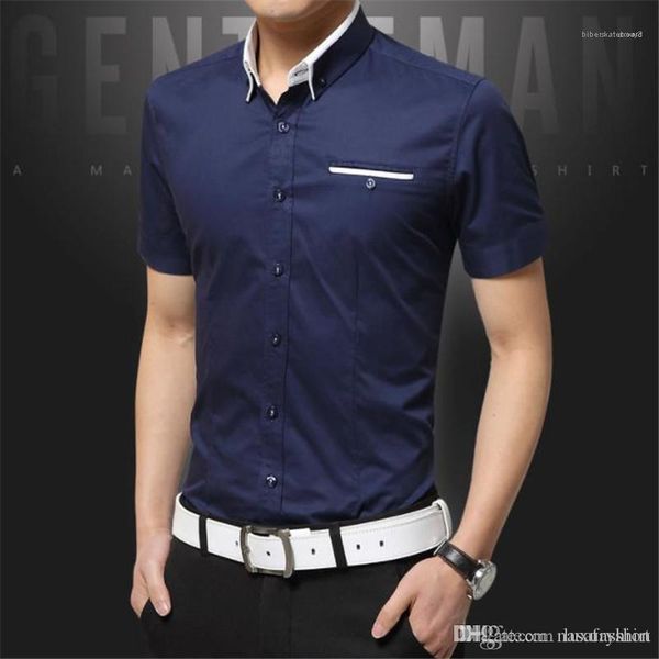 casual shirts business teenager handsome lapel neck slim solid color mens shirts with pockets short sleeve mens, White;black
casual shirts business teenager handsome lapel neck slim solid color mens shirts with pockets short sleeve mens, White;black