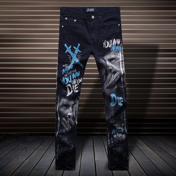 thintenda jeans hommes 2020 korean men's spring and summer new painting print mens skinny jeans black nightclub men's clothing, Blue
thintenda jeans hommes 2020 korean men's spring and summer new painting print mens skinny jeans black nightclub men's clothing, Blue