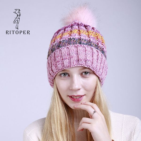 rir winter new color matching striped beanie hat curling plus velvet knitted warm hat pompon adjustable fashion woman's, Blue;gray
rir winter new color matching striped beanie hat curling plus velvet knitted warm hat pompon adjustable fashion woman's, Blue;gray