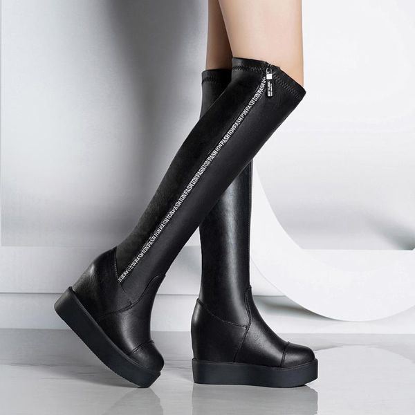 jaycosin 2020fashion knees high flat boots women pu leather comfort zipper wedges boots solid riding winter knight shoes, Black
jaycosin 2020fashion knees high flat boots women pu leather comfort zipper wedges boots solid riding winter knight shoes, Black