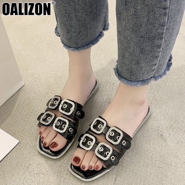 new korean summer women rhinestone square buckle casual peep toe loafers lady mujer flat mujer slippers mules slides shoes r308, Black
new korean summer women rhinestone square buckle casual peep toe loafers lady mujer flat mujer slippers mules slides shoes r308, Black