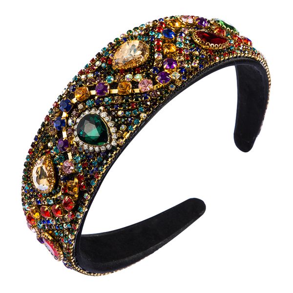 luxury baroque colorful water drop crystal wide headband elegant multi color rhinestone hair band bridal wedding hair accessory, Golden;silver
luxury baroque colorful water drop crystal wide headband elegant multi color rhinestone hair band bridal wedding hair accessory, Golden;silver