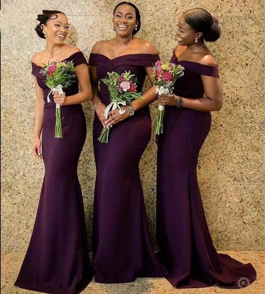 2020 Regency African Off The Shoulder Satin Long Bridesmaid Dresses Ruched Sweep Train Wedding Guest Maid Of Honor Dresses BC1288
2020 Regency African Off The Shoulder Satin Long Bridesmaid Dresses Ruched Sweep Train Wedding Guest Maid Of Honor Dresses BC1288