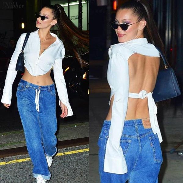 nibber women v neck backless wild long sleeve elegant crop white t-shirt leisure vacation home clothing
nibber women v neck backless wild long sleeve elegant crop white t-shirt leisure vacation home clothing