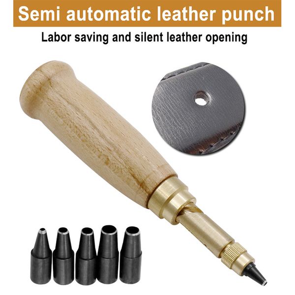 leather punching tool auto removable belt noise reduction screw hole punch craft book drill sewing with 6 size tip 1.5 - 4.0mm
leather punching tool auto removable belt noise reduction screw hole punch craft book drill sewing with 6 size tip 1.5 - 4.0mm