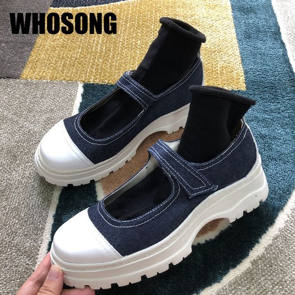 new autumn women shoes canvas platform shoes woman brand round toe ladies soft fashion female white mary jane, Black
new autumn women shoes canvas platform shoes woman brand round toe ladies soft fashion female white mary jane, Black