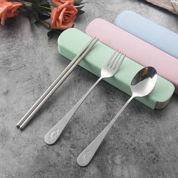 3pcs/set dinnerware portable printed stainless steel spoon fork set travel cutlery tableware with box
3pcs/set dinnerware portable printed stainless steel spoon fork set travel cutlery tableware with box