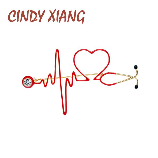 cindy xiang heart beating line stethoscope brooch red enamel copper material br10-0072, Gray
cindy xiang heart beating line stethoscope brooch red enamel copper material br10-0072, Gray