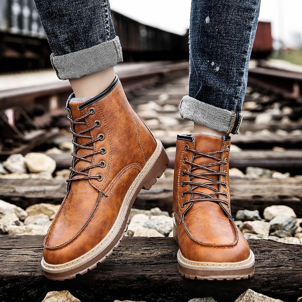 men snow boots man ankle fur warm winter motorcycle boots male tooling booties work shoes male brand comfort men's, Black
men snow boots man ankle fur warm winter motorcycle boots male tooling booties work shoes male brand comfort men's, Black