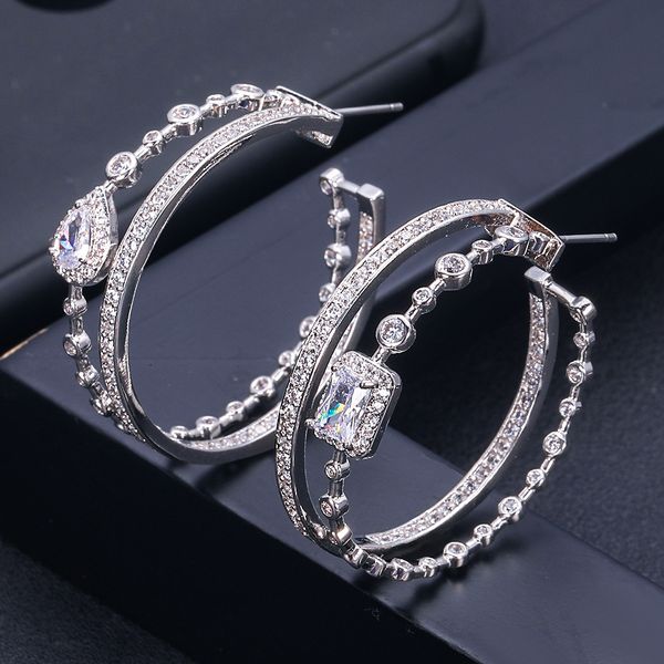 janeklly trendy geometric bambo hoop earrings for women accessories full cubic zirconia earrings jewelry pendientes mujer moda 200924, Golden;silver
janeklly trendy geometric bambo hoop earrings for women accessories full cubic zirconia earrings jewelry pendientes mujer moda 200924, Golden;silver
