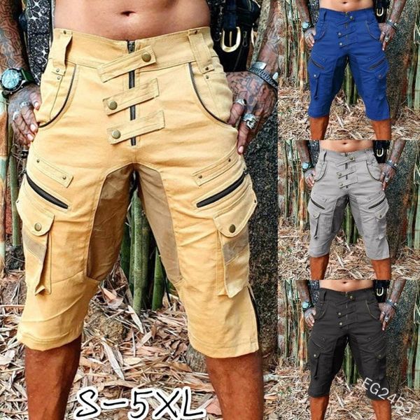 men's pants cargo men overalls plus size calf-length casual fashion loose multi-pocket zipper lugentolo, Black
men's pants cargo men overalls plus size calf-length casual fashion loose multi-pocket zipper lugentolo, Black