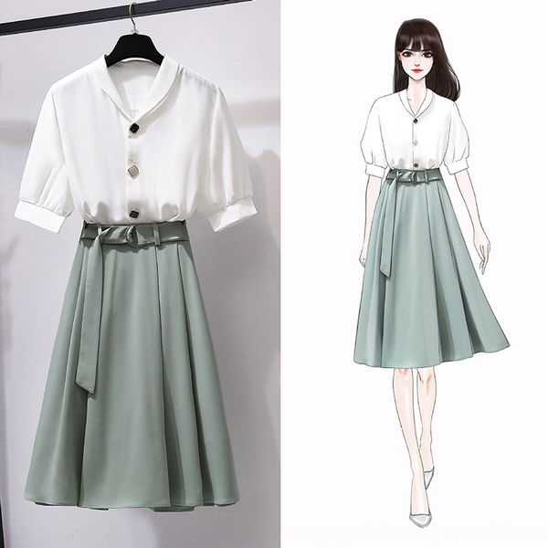 2020 new fashion set summer short-sleeved dress skirtchiffon skirt chiffon skirtskirt western style aging two-piece dress rr00l, Gray
2020 new fashion set summer short-sleeved dress skirtchiffon skirt chiffon skirtskirt western style aging two-piece dress rr00l, Gray