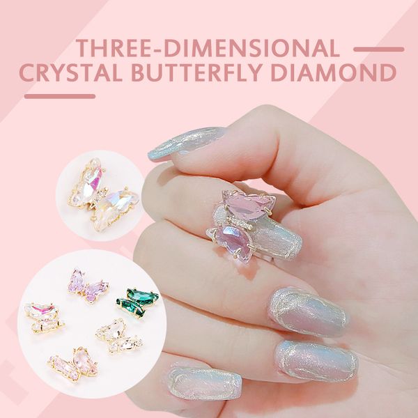 1pc butterfly crystal nail art rhinestone 3d diamond glass charm jewelry nail art decorations manicure accesoires wholesale
1pc butterfly crystal nail art rhinestone 3d diamond glass charm jewelry nail art decorations manicure accesoires wholesale