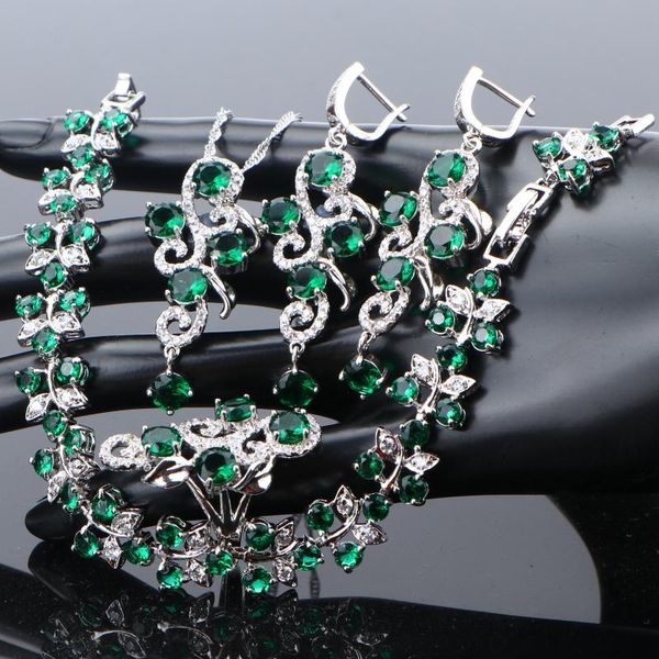 bridal women jewelry sets wedding 925 sterling silver green zircon earrings costume jewelry rings bracelet necklace set gift box, Slivery;golden
bridal women jewelry sets wedding 925 sterling silver green zircon earrings costume jewelry rings bracelet necklace set gift box, Slivery;golden